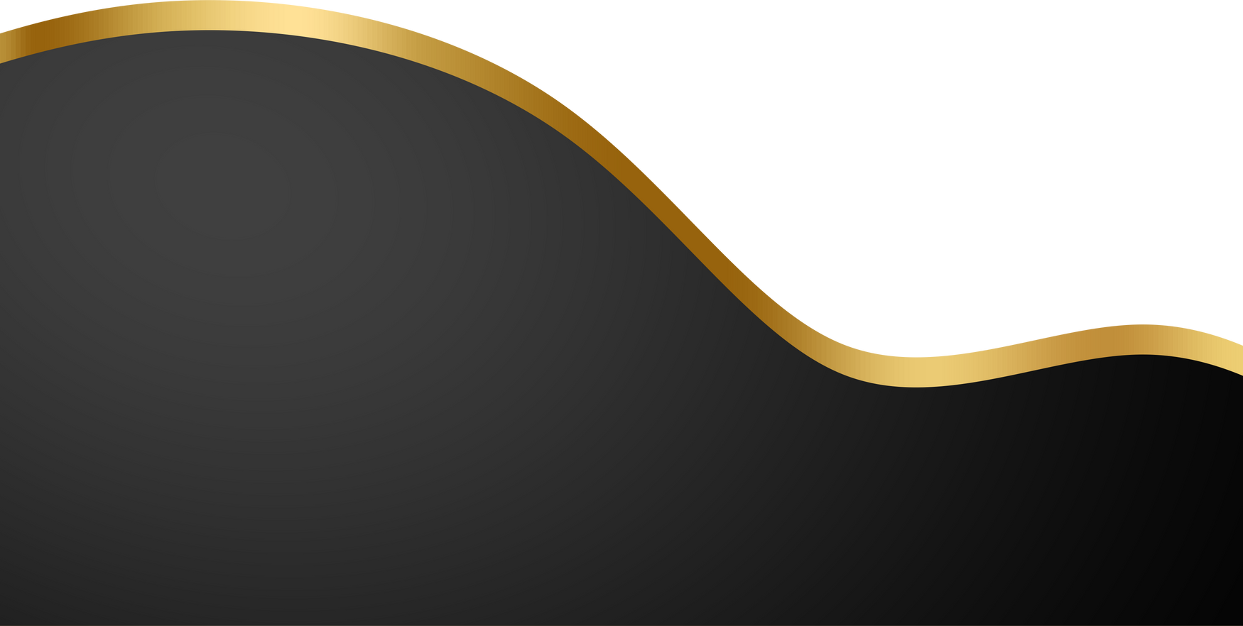 Wave black luxury border banner